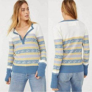 Free People NEW Without Tag To The Woods Sweater With Deer Size S